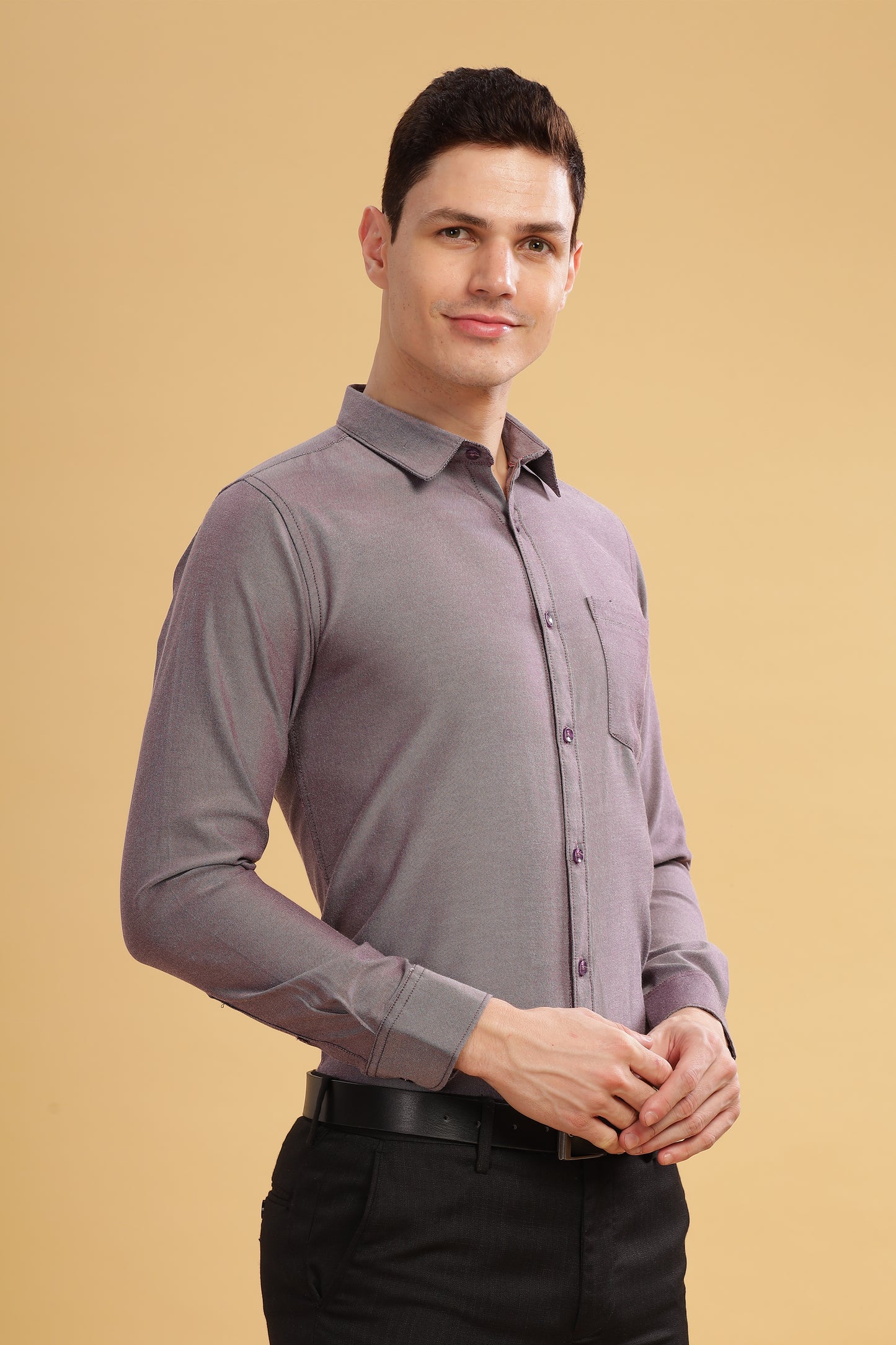 HAITCH Tusker Oxford Grape Purple Shirt