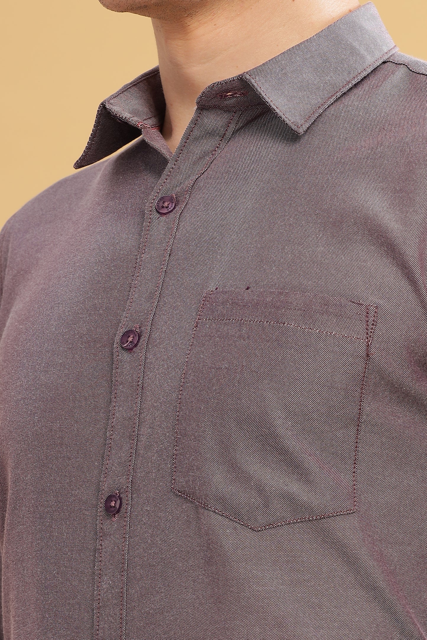 HAITCH Tusker Oxford Grape Purple Shirt