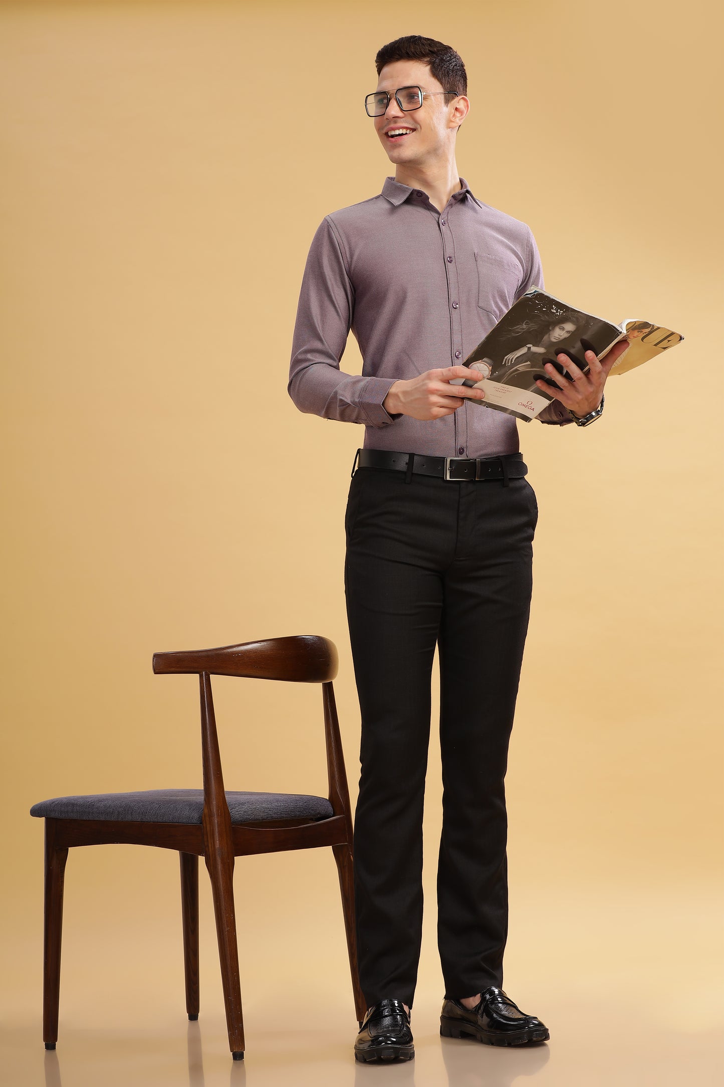 HAITCH Tusker Oxford Grape Purple Shirt