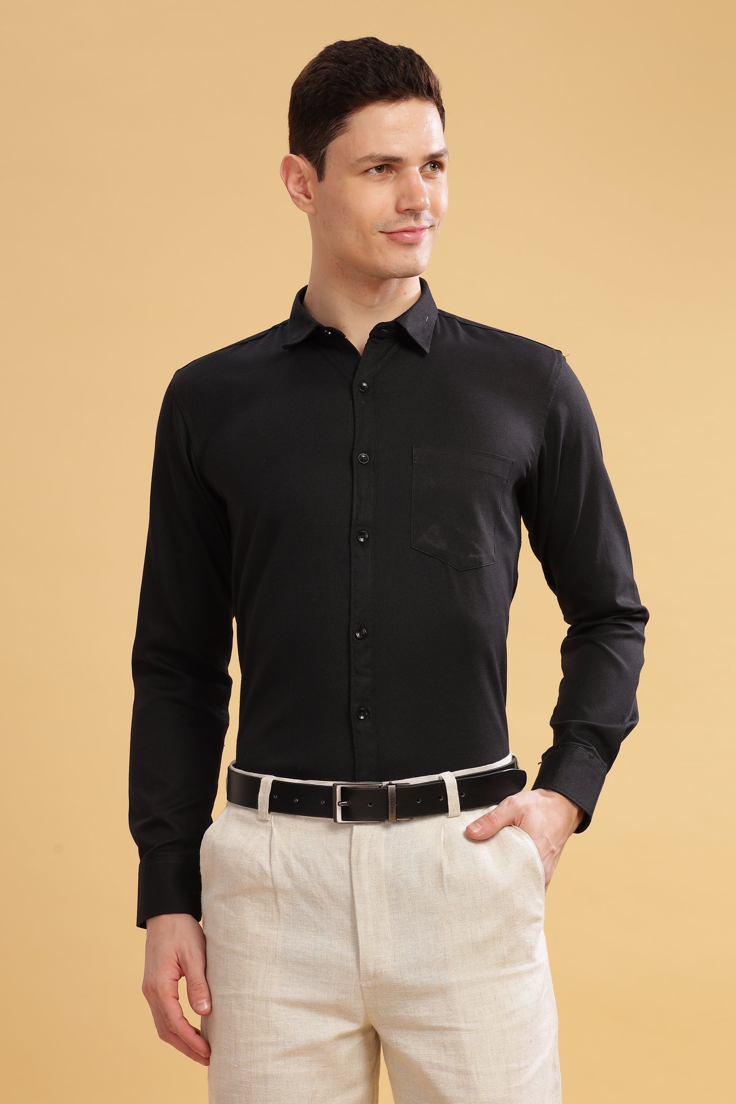 HAITCH Tusker Oxford Black Shirt