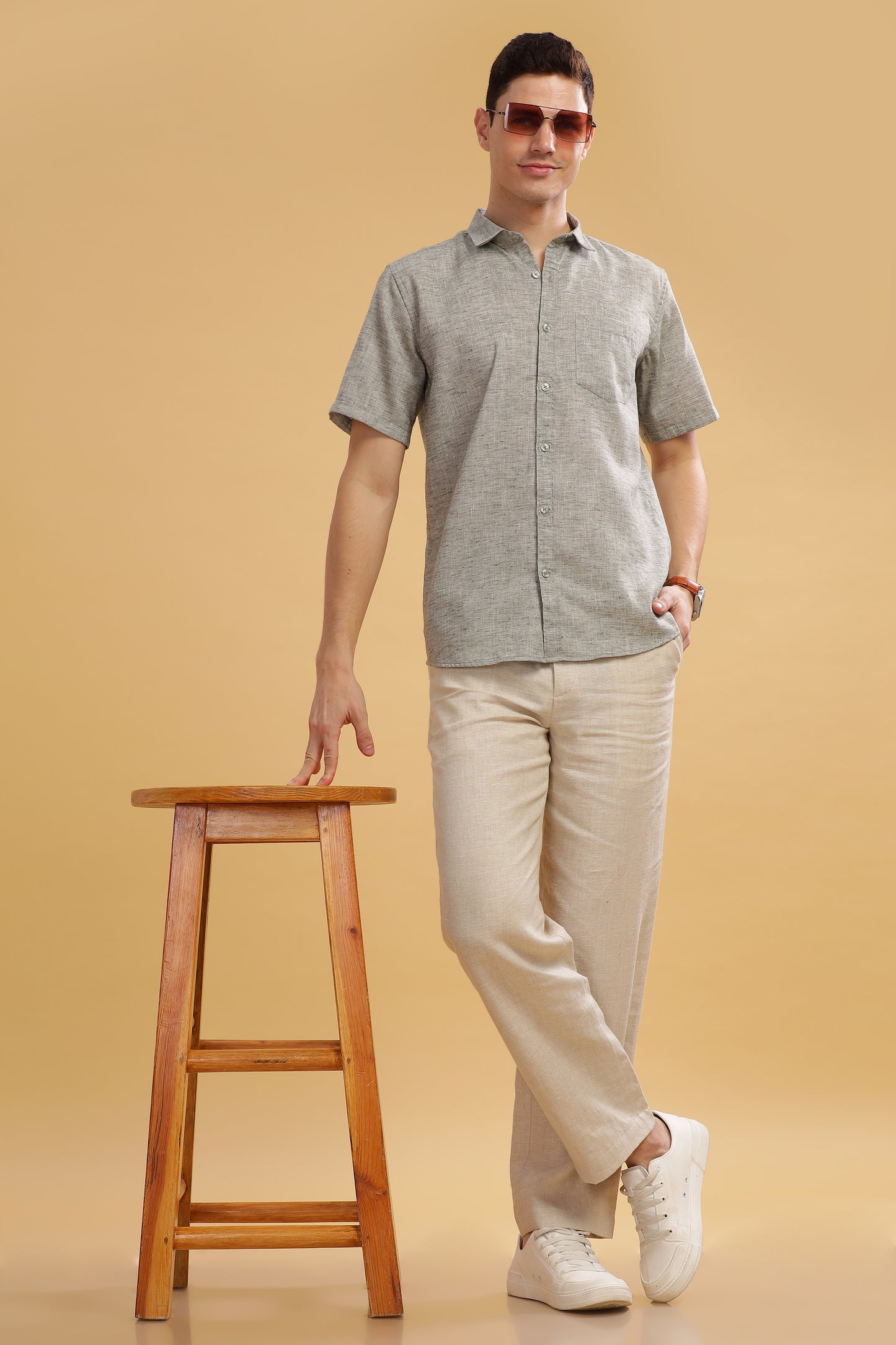 HAITCH Milton Cotton Lenin Shirt