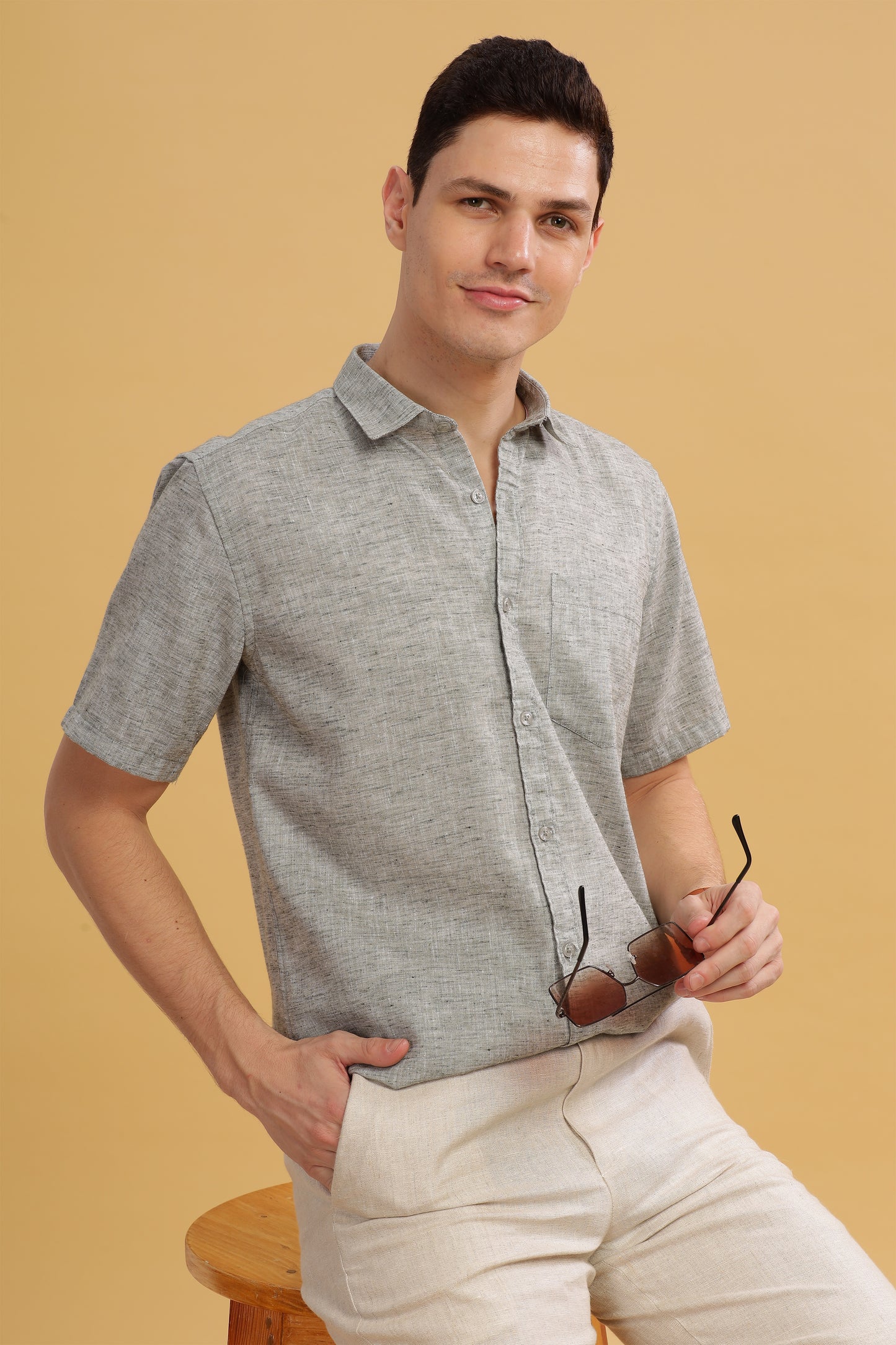 HAITCH Milton Cotton Lenin Shirt