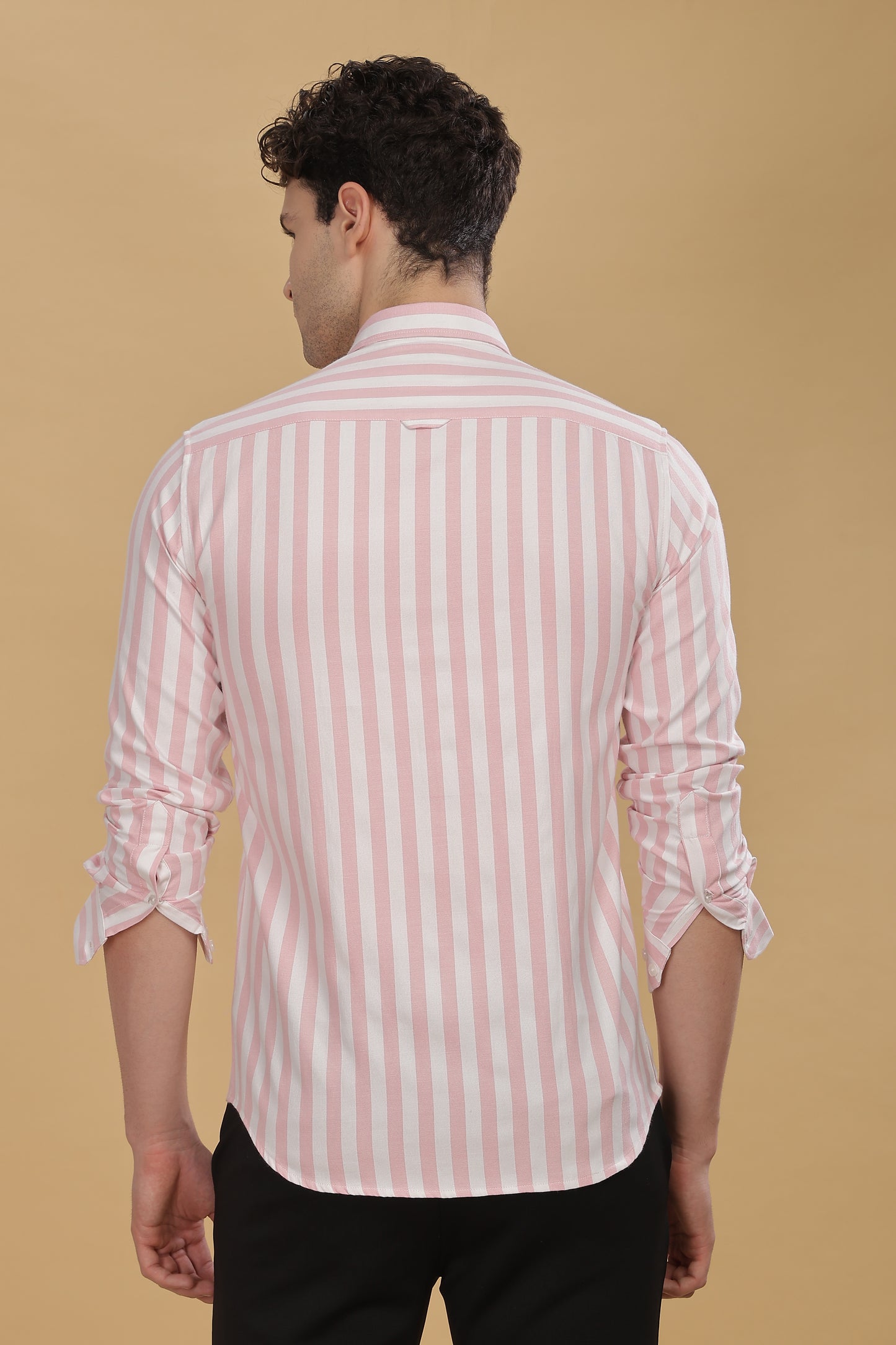HAITCH Oxford Cotton Pink Stripes Shirt