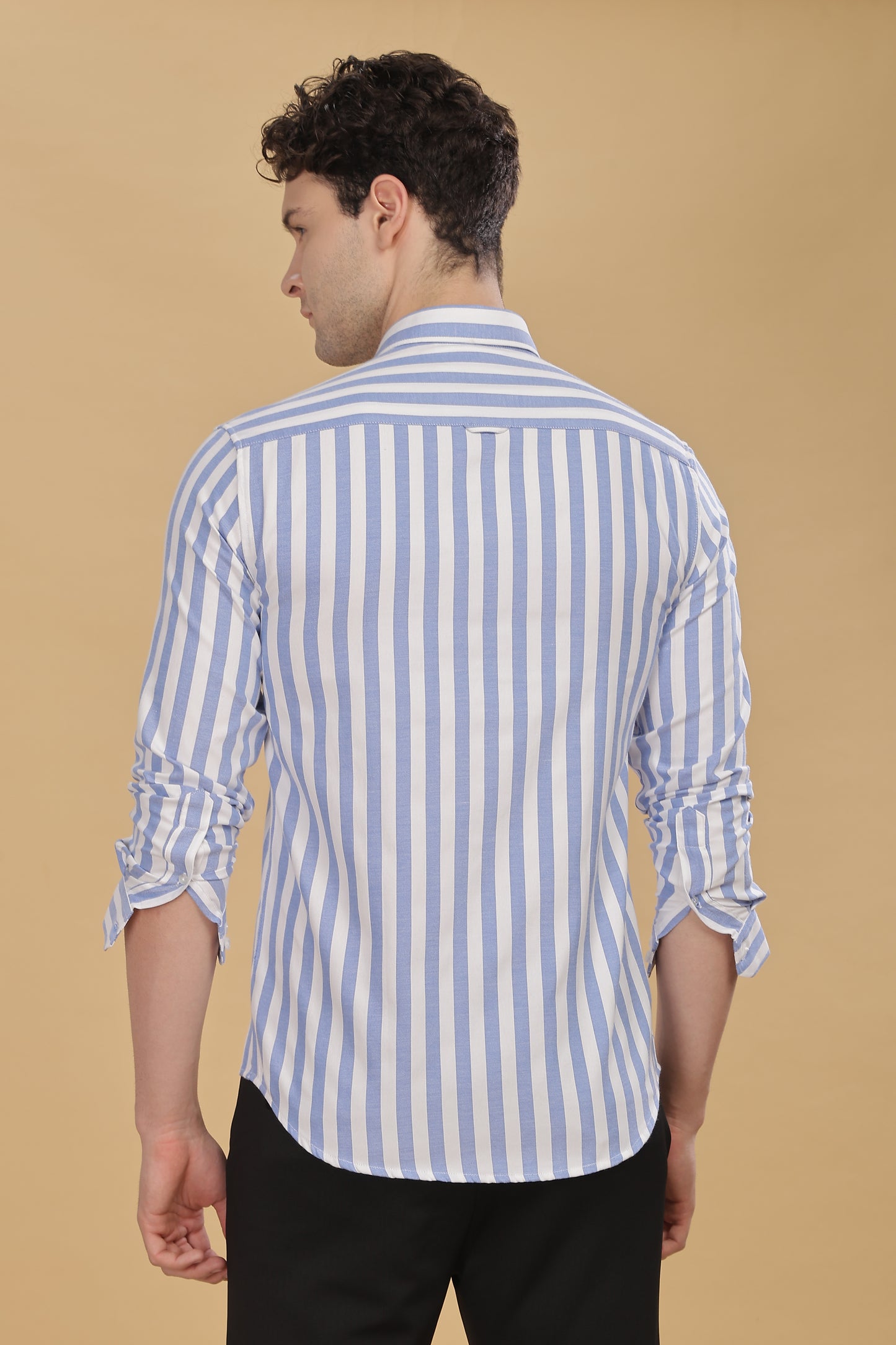 HAITCH Oxford Cotton Blue Stripes Shirt