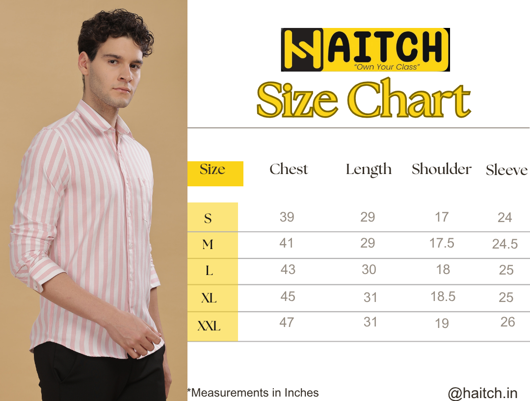 HAITCH Oxford Cotton Pink Stripes Shirt