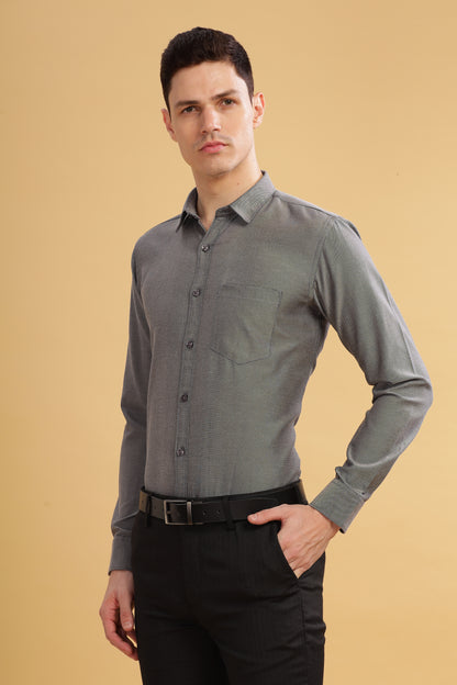 HAITCH Tusker Oxford Charcoal Shirt