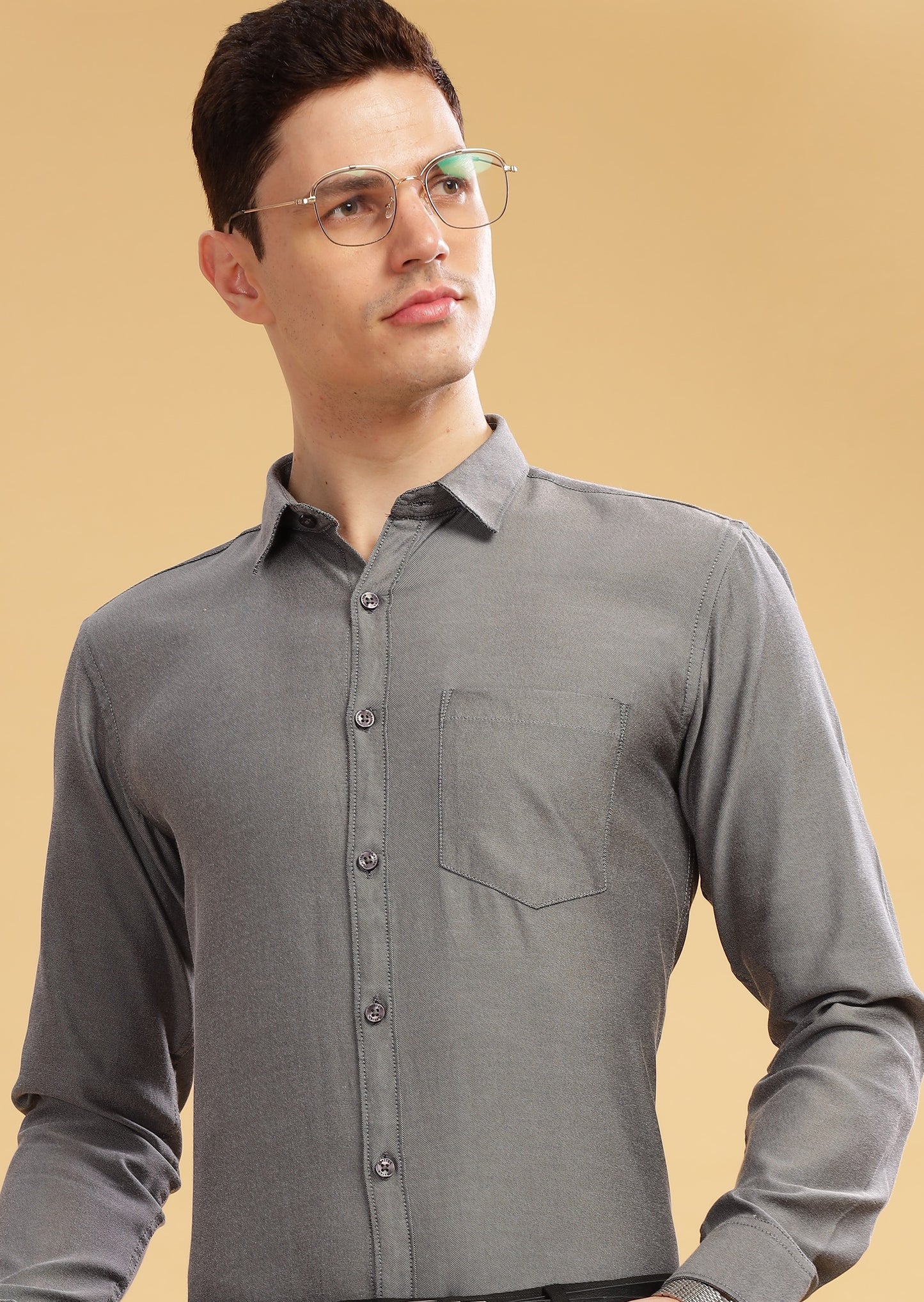 HAITCH Tusker Oxford Charcoal Shirt