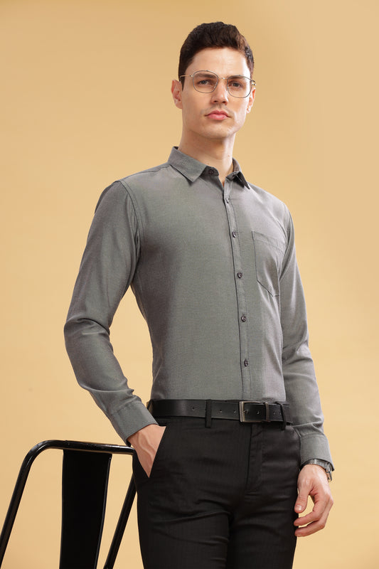 HAITCH Tusker Oxford Charcoal Shirt
