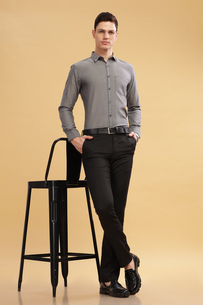 HAITCH Tusker Oxford Charcoal Shirt