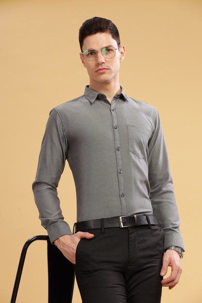 HAITCH Tusker Oxford Charcoal Shirt
