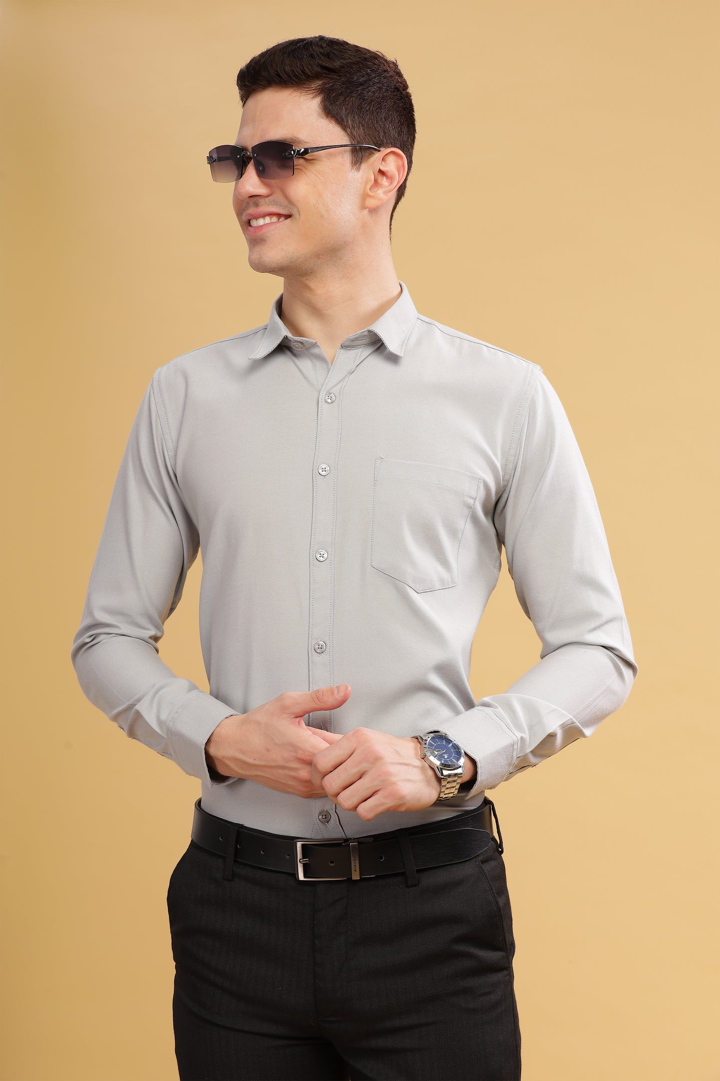 HAITCH Tusker Oxford Grey Shirt