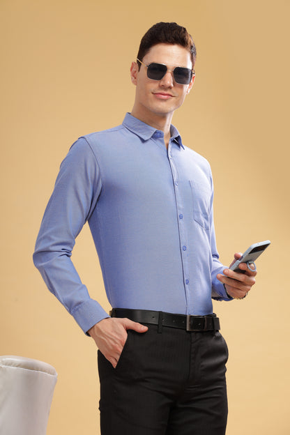 HAITCH Tusker Oxford Blue Shirt