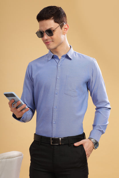 HAITCH Tusker Oxford Blue Shirt