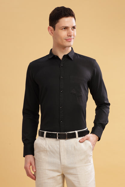 HAITCH Tusker Oxford Black Shirt