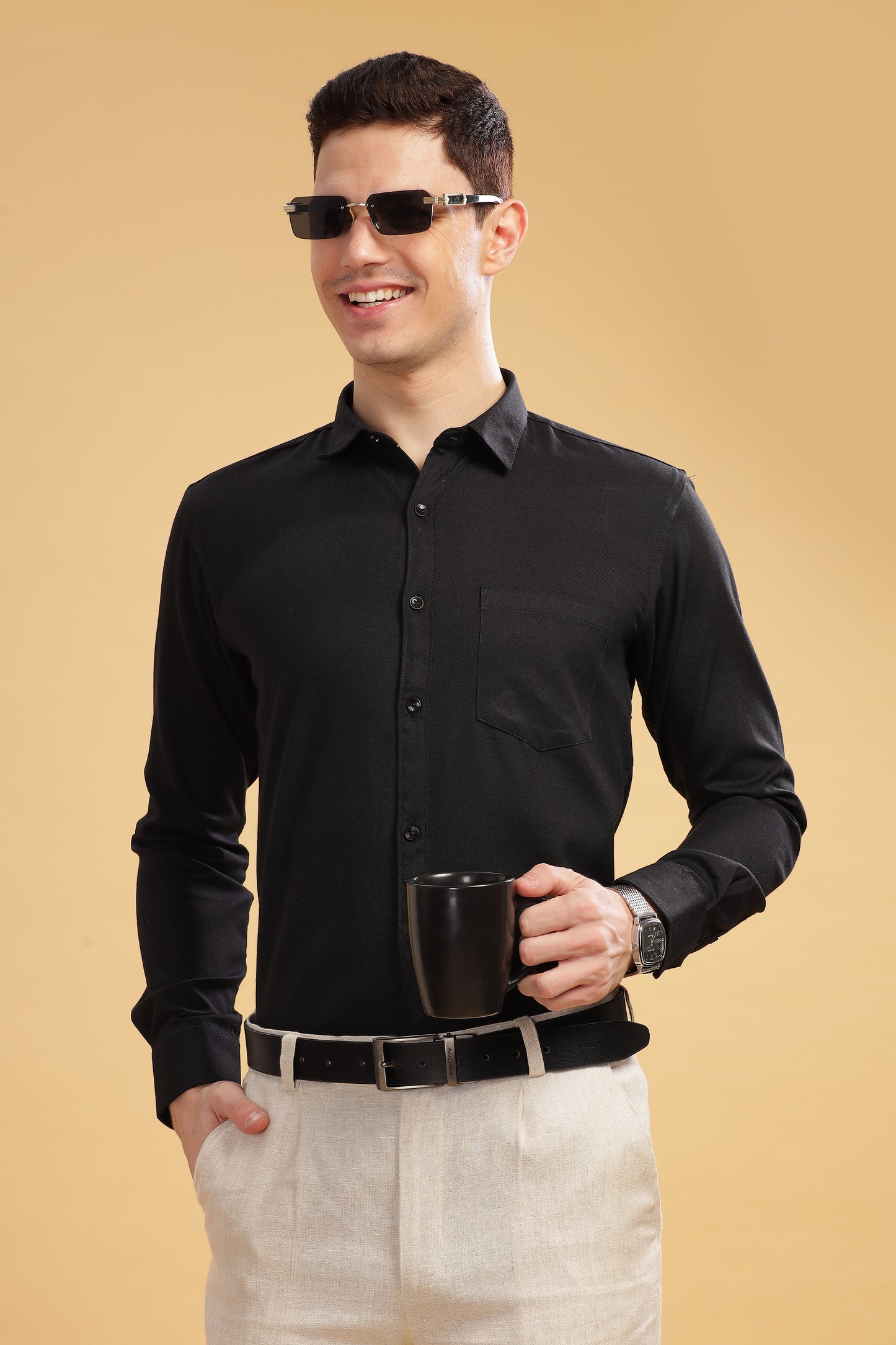 HAITCH Tusker Oxford Black Shirt