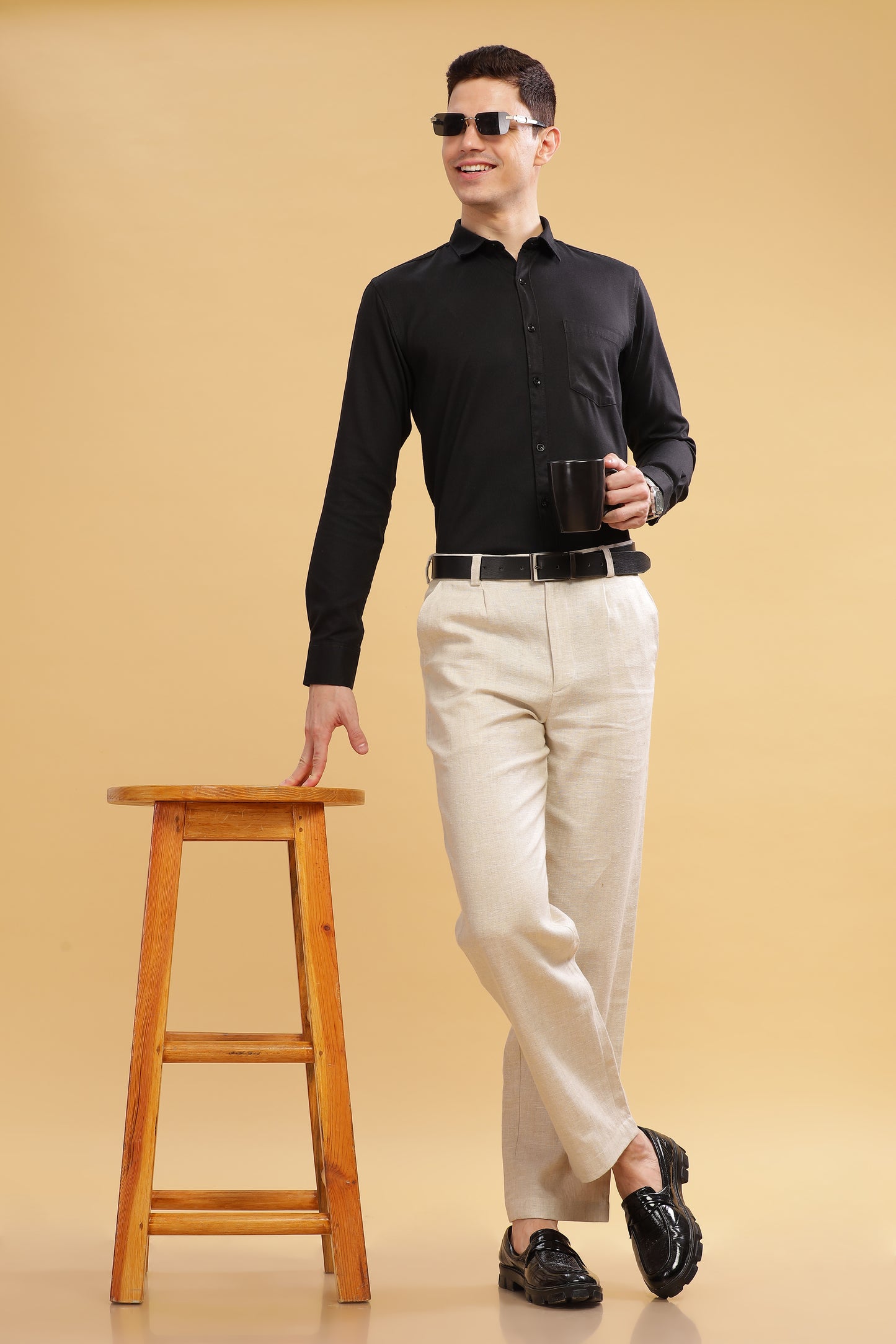 HAITCH Tusker Oxford Black Shirt